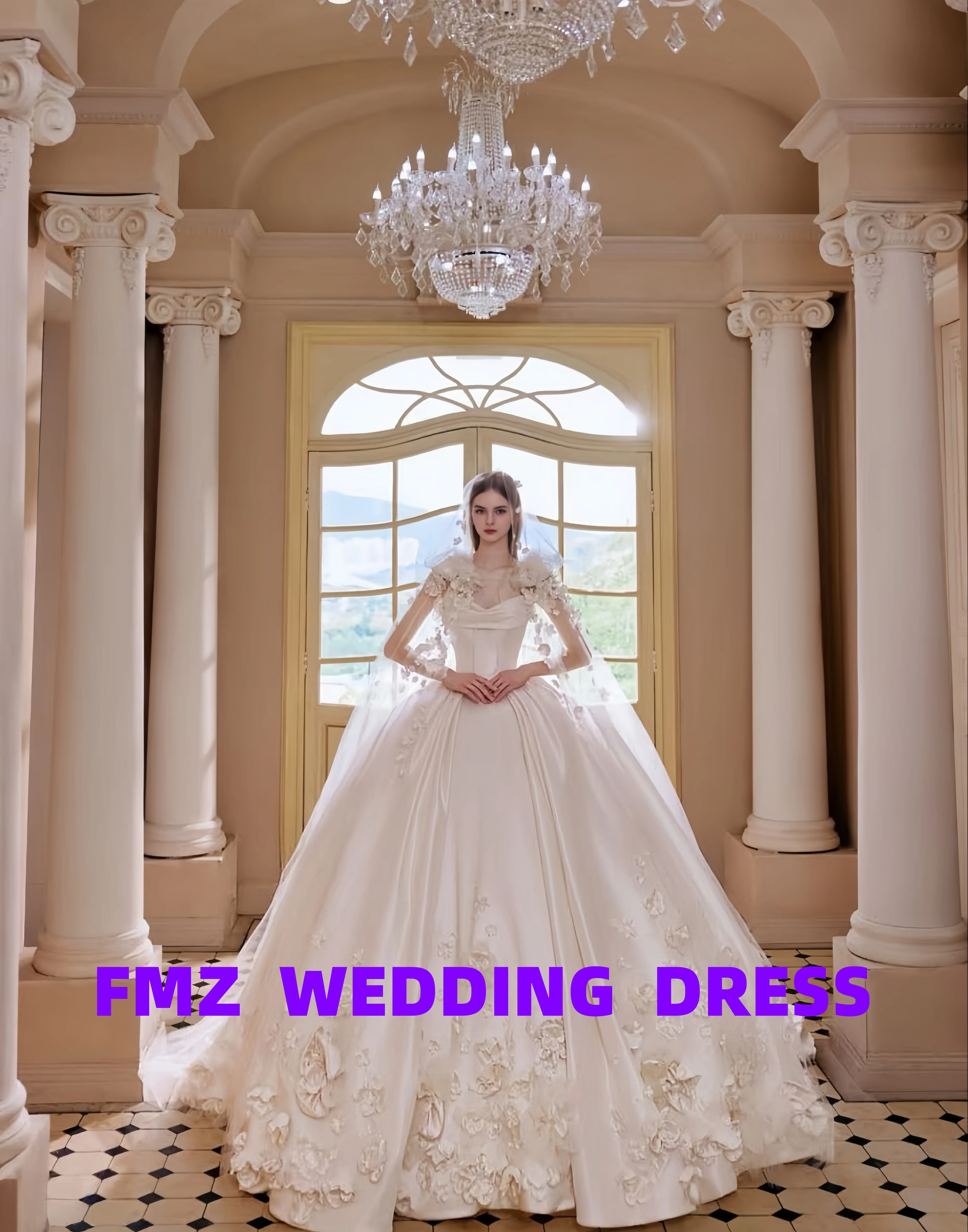 Personnalisé bretelles sans manches robe de bal décalcomanie élégante robes de novia robe de mariée vestidos para mujer robe de mariée