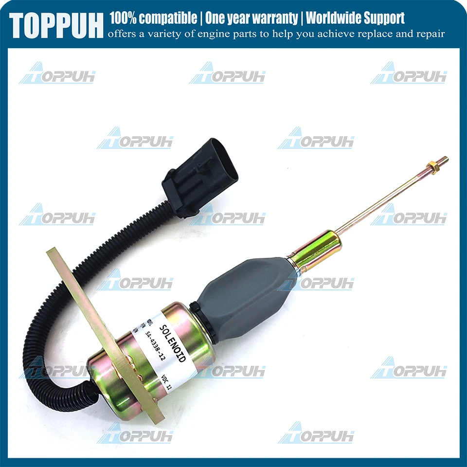 1PC New 12V SA-4338-12 Fuel Shutdown Solenoid SA-4338-12 3913795 For Navistar DT466 Engine for Perkins 12V