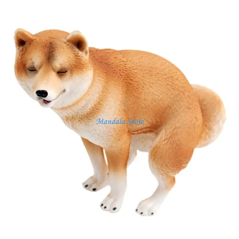 U2JC PVC Display Figure, Single Piece Animal Statue Dog Figurine for Shelf Styling, Desk Placement and Home Display Use