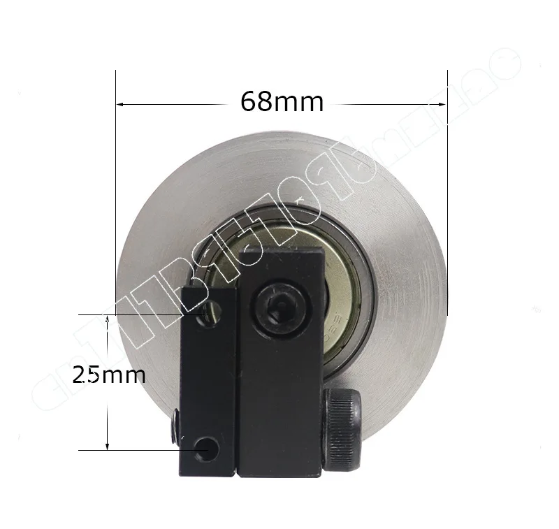 Belt Adjusting Wheel Aluminum  Aluminum Alloy Transmission Wheel Smooth Synchronous Follower Diameter 68