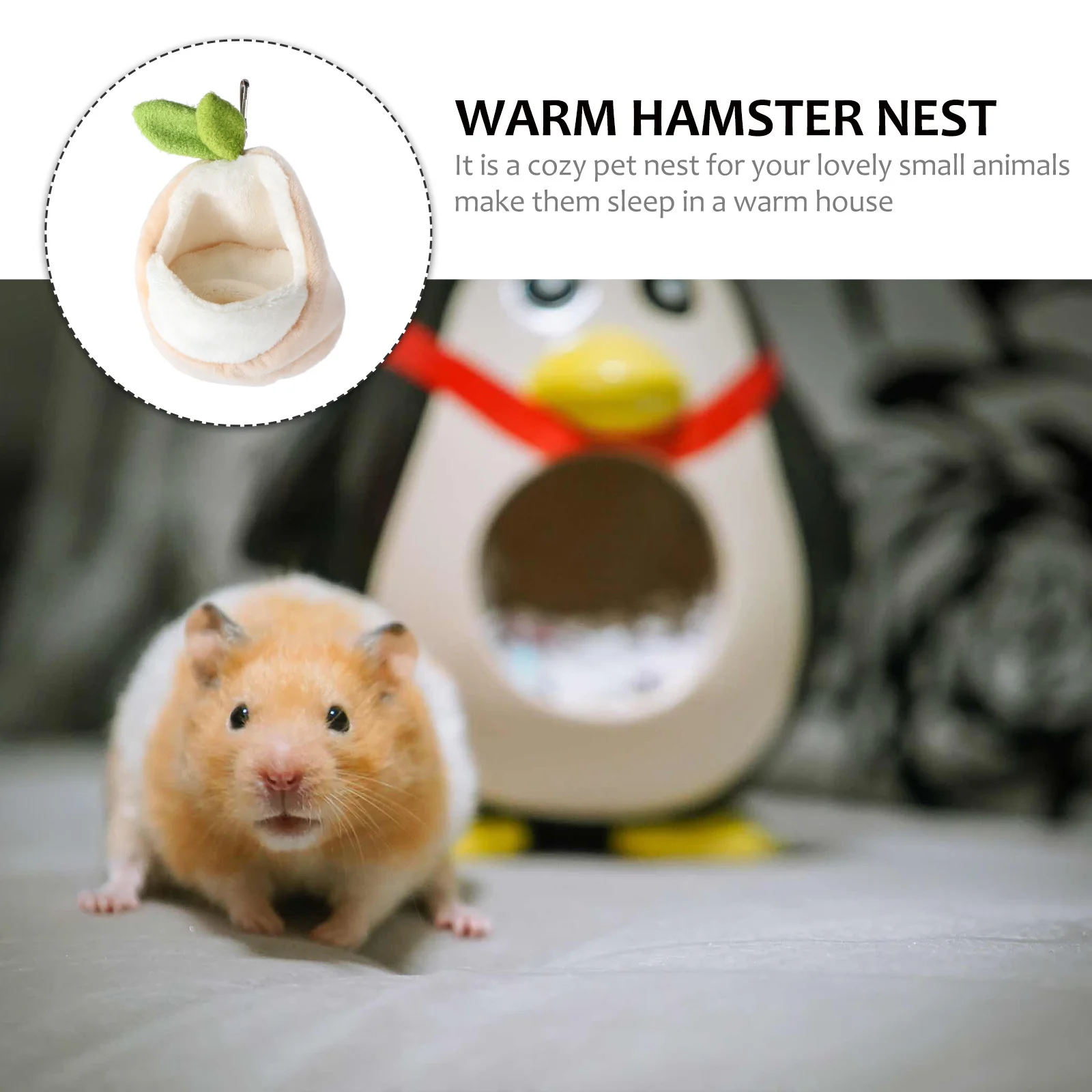 

Pet Warm Nest Mini Handheld Small Pet Den For Hamster Guinea Pig Cotton Cozy Lightweight Warm Nest For Tiny Animals