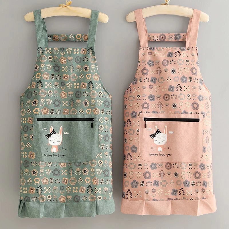 {CC44} 1 Pc Kitchen Sleeveless Apron Household Polyester Cooking Apron With Pocket Clothes Protection For Barber Painter Chef