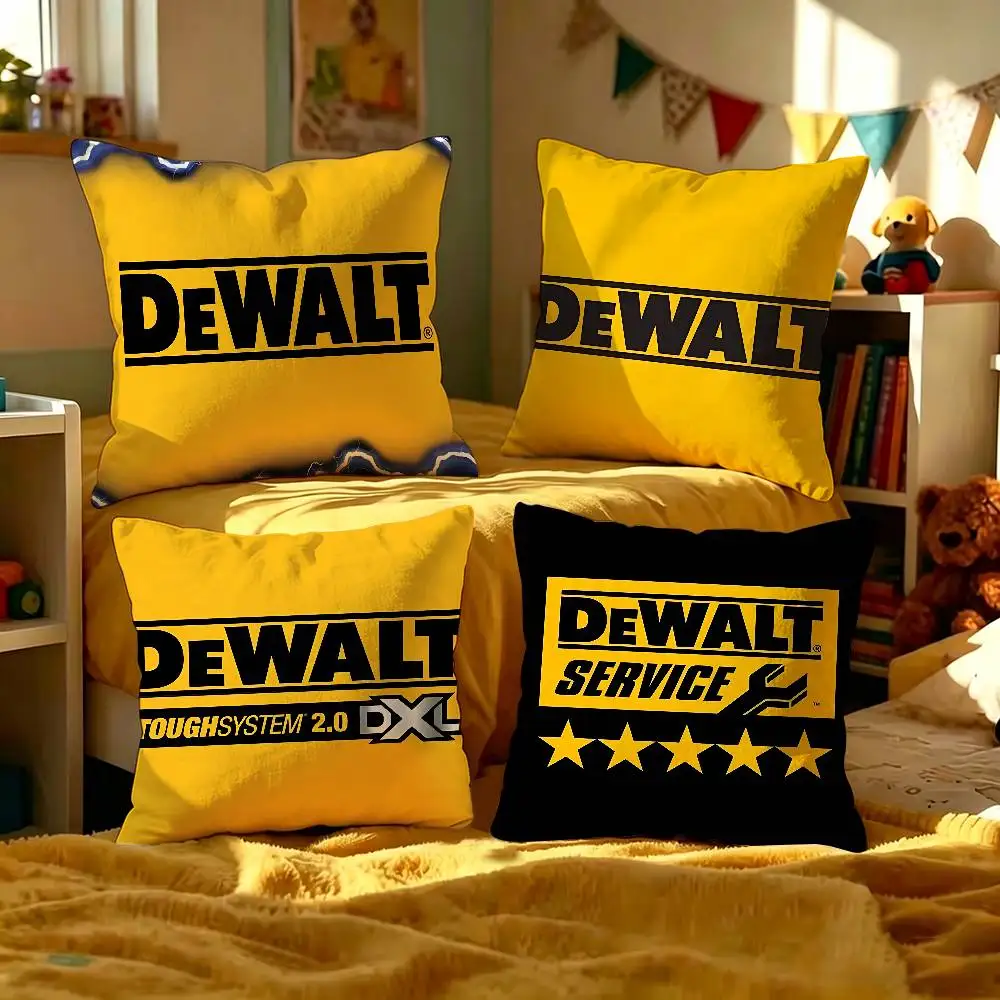 D-Dewalts Logo Personalized Pillow Dust Cover Bedroom Kids Party Decoration Pillowcase Birthday Children Gift