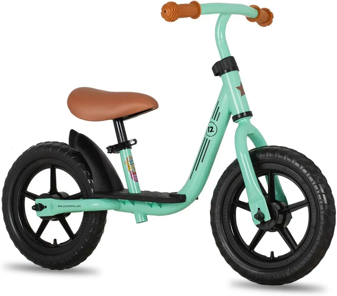 Vélo d'équilibre pour tout-petits avec repose-pieds et siège réglable, vélo de poussée pour enfants, filles et garçons, âge 18 mois à 5 ans, recommandé, 10 po, 12 po