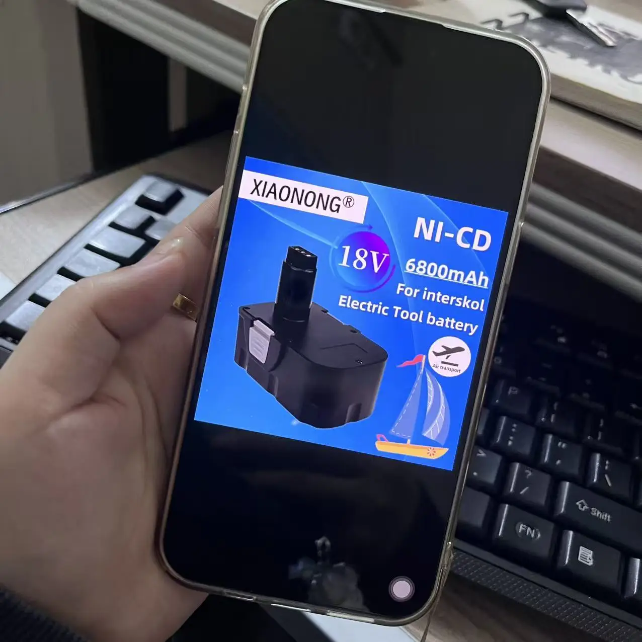 

18V 6.8AH Ni-CD/Ni-MH Cordless Drill Replacement Battery for Interskol DA-18ER Power Tool Screwdriver H18 Rechargeable