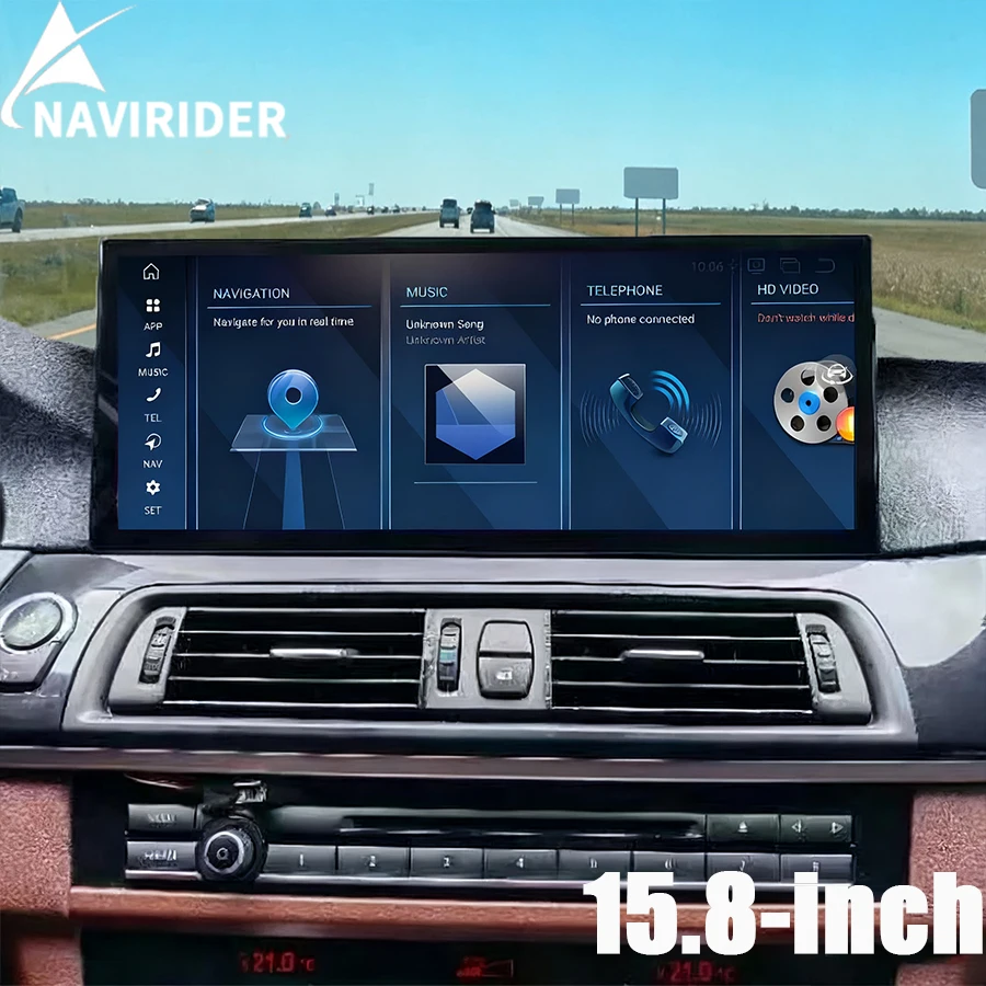 

15.8" GPS Navigation Carplay Android For BMW 5 Series GT F07 F10 F11 F18 2010-2017 Stereo Car Multimedia Video Player Autoradio