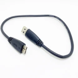 30CM 1ft Black Mini Portable USB 3.0 Male A To Micro B Data Cable Cord Lead Wire For External Hard Drive Disk