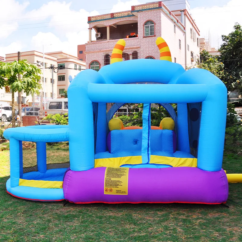 Little Monster Castle Water Children\'s Rock Climbing Slide Home Small Trampoline Parent-child Children Playground Entertainment