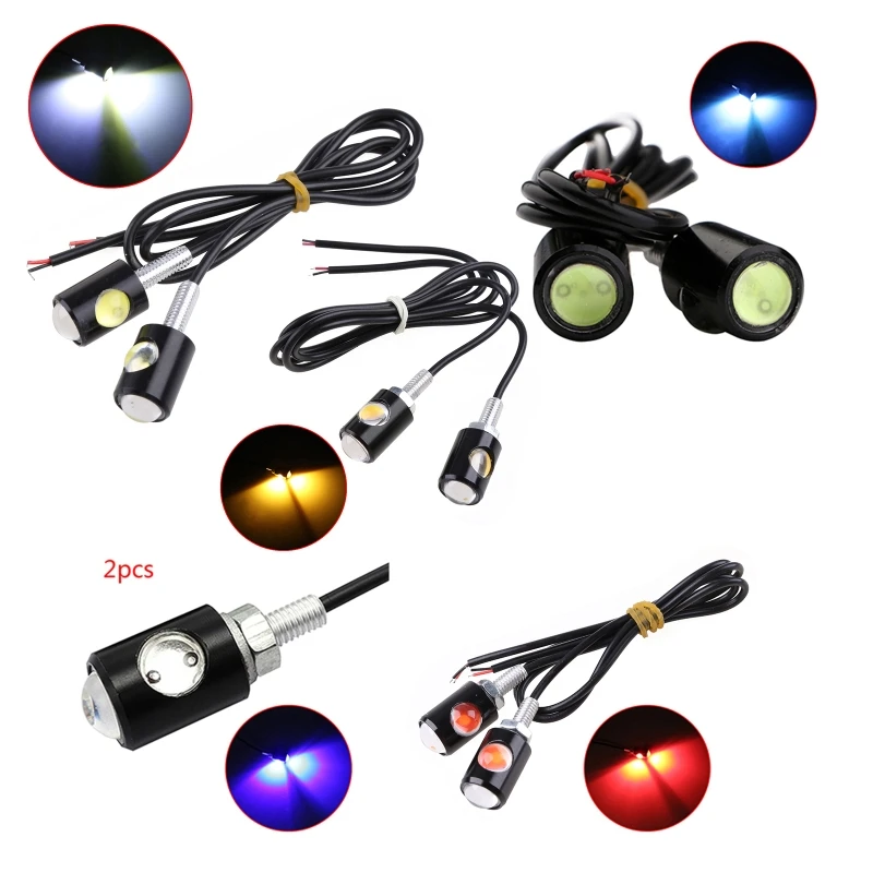 Waterproof Motorcycle License Plate Lamp Rear Tail Light 12V Mini LED Light Lamp Drop Shipping