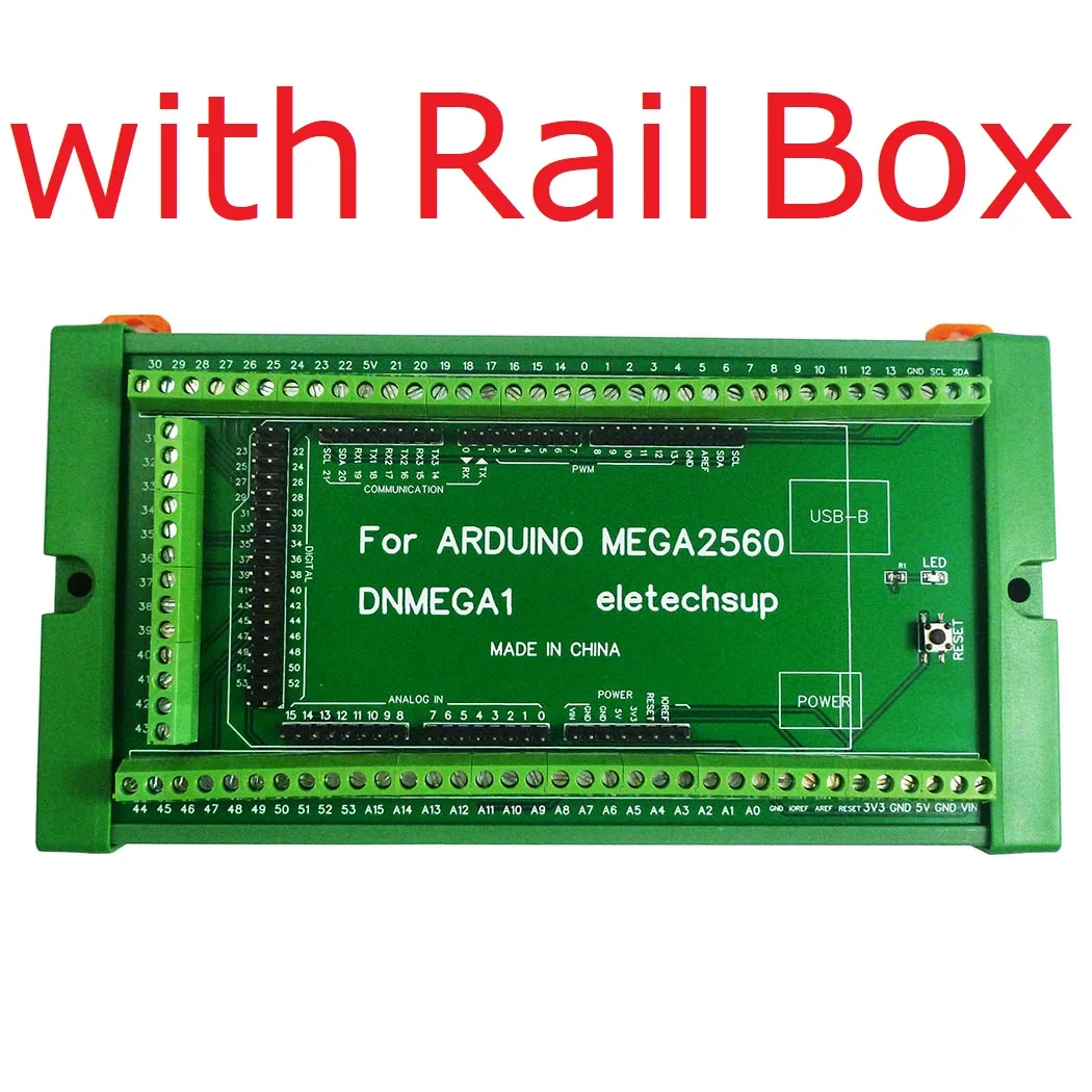 Modulo adattatore morsettiera a vite per montaggio su guida DIN DNMEGA1 per Arduino MEGA-2560 R3