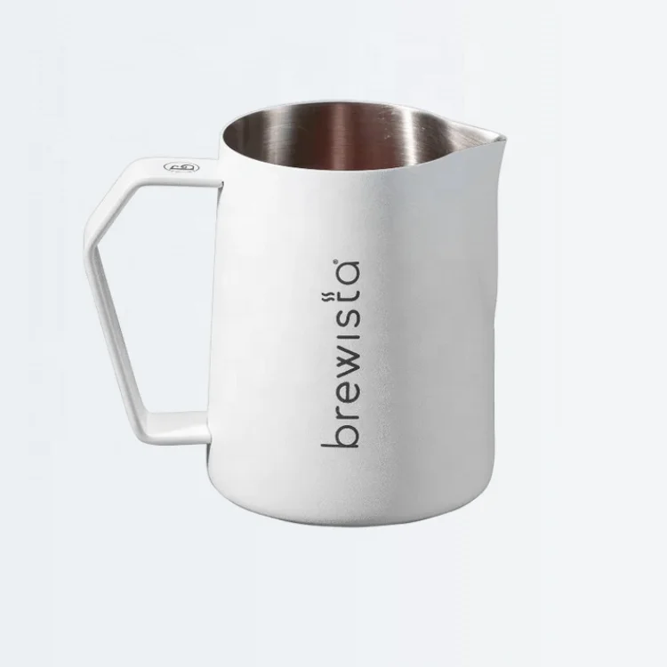 

Brewista New Creative Temperature Strip White Milk Frother Jug Barista Professional