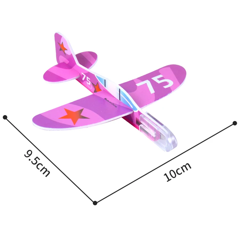 5Pcs Outdoor Launch Fighter Toy Mini DIY Hand Throw Flying Glider Planes Kids Game Props Foam Airplane Party Favors Gift