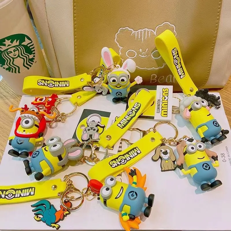 Porte-Clés du Zodiaque Minion, Méchant Moi, Dessin Animé, Beurre, Pendentif de Sac à Dos, Cadeau d'Anniversaire pour Enfant, Cadeau de Noël, Nouvelle Collection