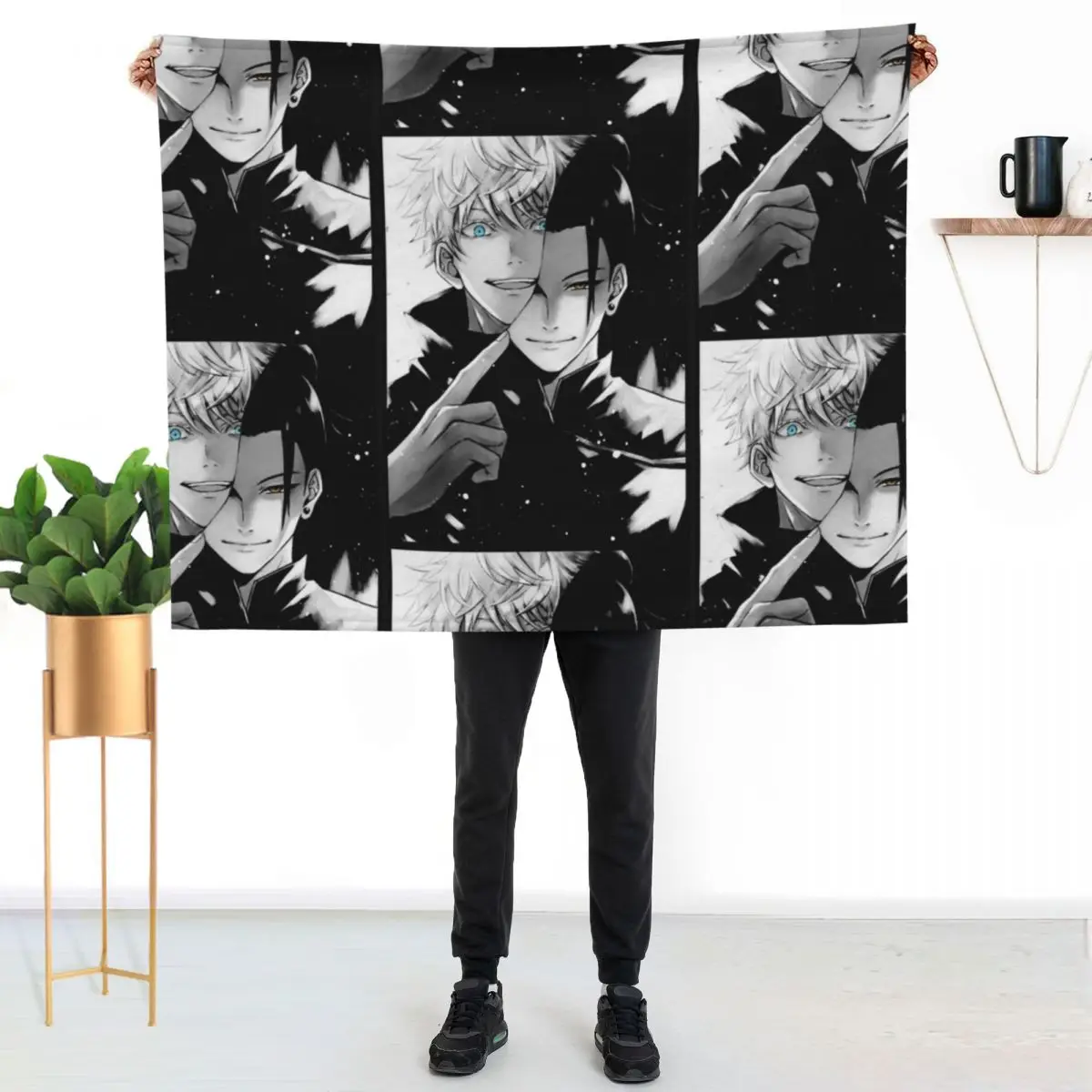 

Gojo And Geto Classic Throw Blanket Stylish Couch Blanket for Home Living Room