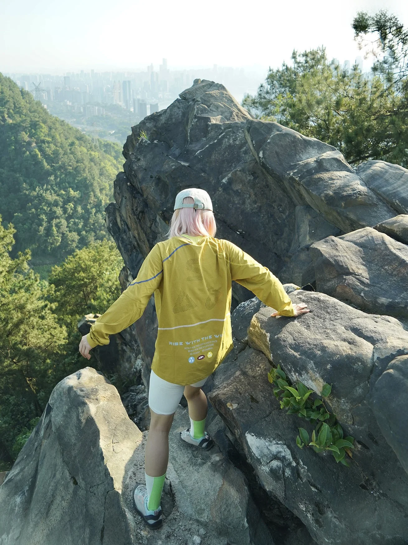 Outdoor Sports Casual Long Sleeve T-Shirt Climbing Mountain Series Quick Dry UV Protection Spring Summer Fashion Polyester Blend