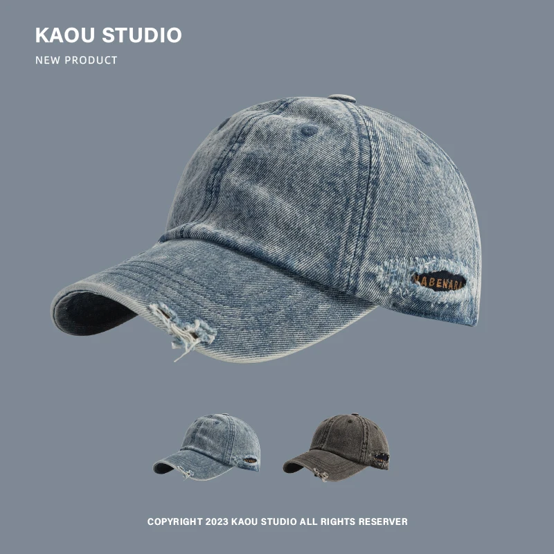 Denim Baseball Cap Men and Women Street Hip Hop Trend Peaked Cap Spring and Autumn All-Match