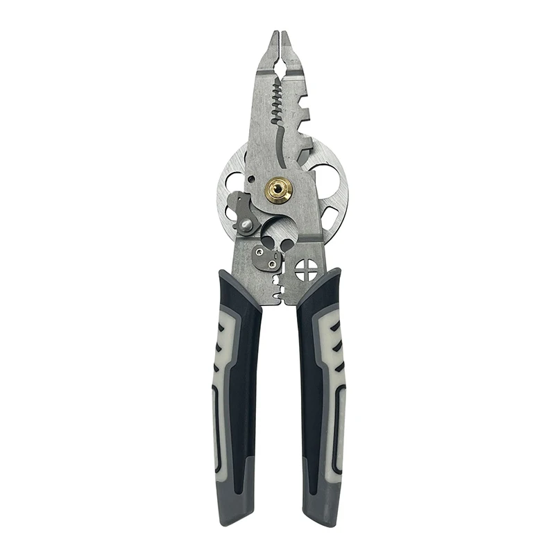 Multifunctional 10 In 1 Wire Cutting Pliers Manual Electrical Wire Stripping Pliers Cable Crimping Pliers Wire Pulling Scissors