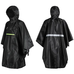 Rain Cape Men Women Raincoat Bicycle Raincoat Rain Coat Rainwear with Reflector Rainproof Poncho with Reflective Strip