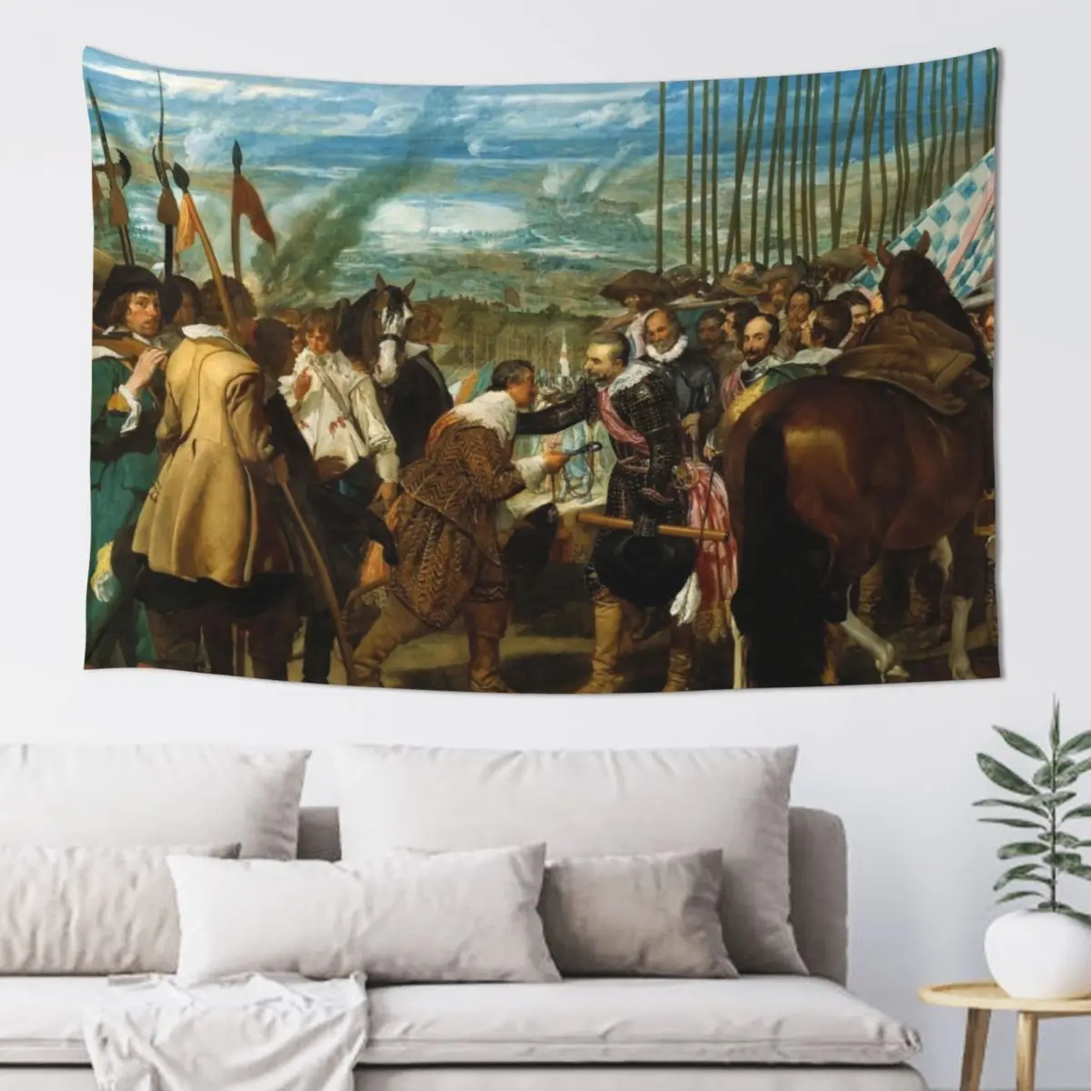The Surrender of Breda (The Lances) by Diego Velazquez (1634-35) Tapestry Wallpaper Wall Deco Tapestry