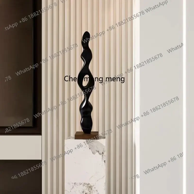 A74Home entrance entrance vertical height wood carving art ornaments restaurant restaurant solid wood creative art installation