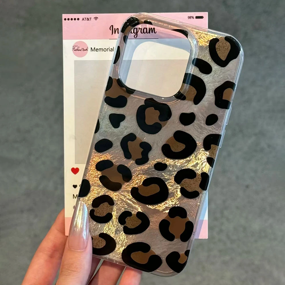 Retro Leopard Vortex Pattern Phone Case for Samsung Galaxy A16 A55 A07 A17 A56 A36 A26 A53 A06 A14 A24 A34 A54 A15 A12 Cover - náhled 2