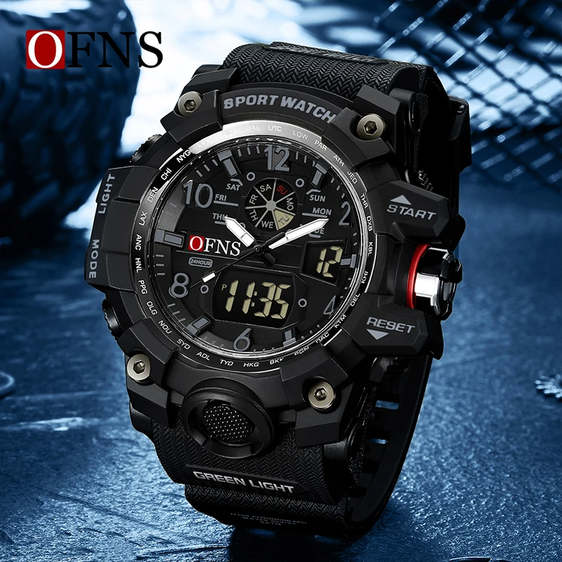 OFNS Top Brand Sports Men\'s Watches Military Digital Quartz Watch Man Waterproof Date Wristwatch Men Clock relogios masculino