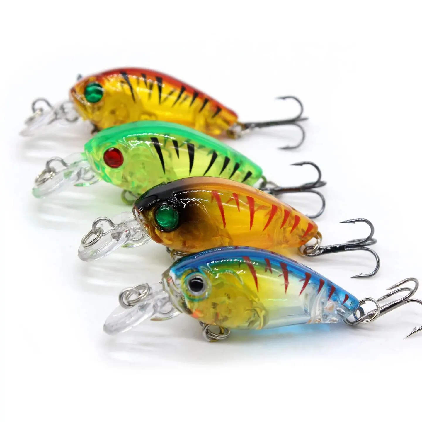 4.8CM 3.8G Artificial Hard Plastic Small Deep Diving Crank Baits Tiny Crankbait Floating Rattles Fishing Lures