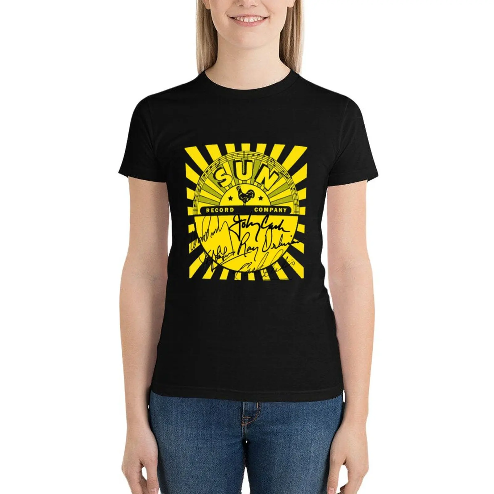 Sun Records T-Shirt anime clothes tees funny Women t-shirts