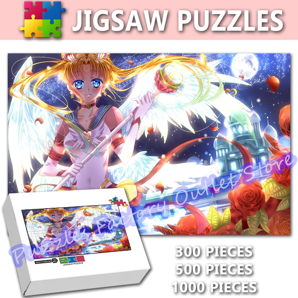 

Anime Jigsaw Puzzles Beauty Girl Sailor Moon 300/500/1000 Pieces Cartoon Creative Puzzle Decompress Educational Kids Gifts