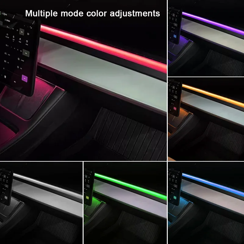 Neon Car LED Interior Lights RGB Ambient Light With APP Wireless Control Auto Atmosphere Decorative Lamp DIY Shape Party Decor