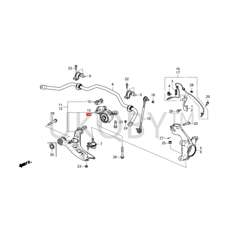 51395TLAT00 51396TLAT00 Suitable for Ho nd a CR-V Haoying Bottom arm buffer rubber front lower suspension liner bracket