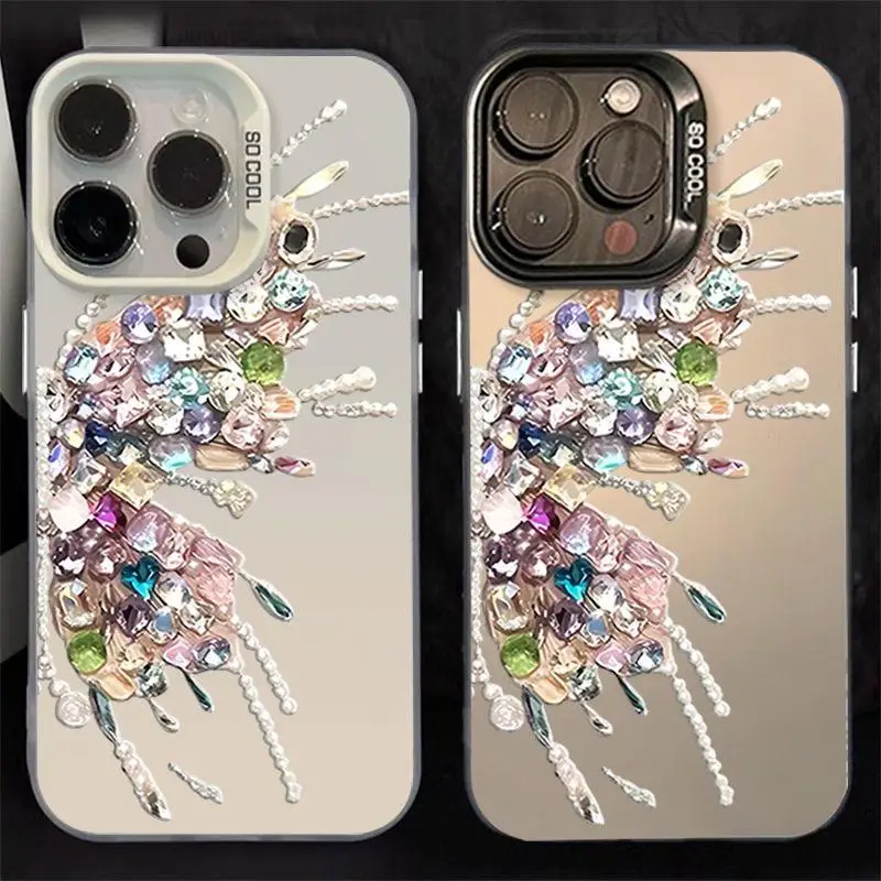 3D Diamond Butterfly Phone Case For Samsung A54 A55 A53 A73 A33 A32 A52 A52S A34 A31 A51 A71 A15 M23 M30S M31 J7 Prime Cover