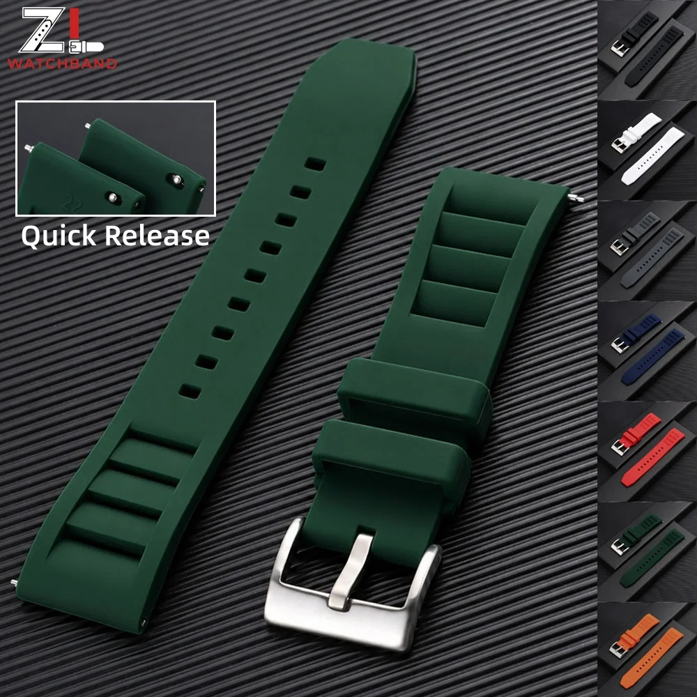 Silicone Watch Strap 20mm 22mm Universal Watchband for Samsung for Huawei Replace Sport Rubber Bracelet Quick Release Wristband