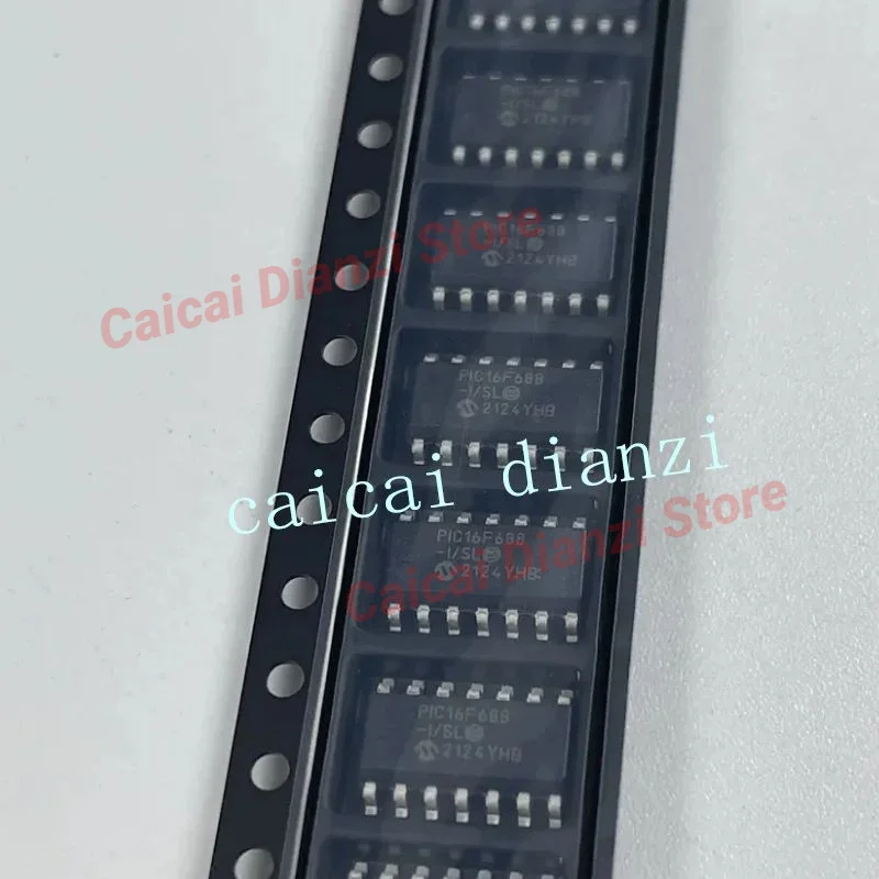 5-2PCS/LOT 100% New  PIC16F688-I/SL PIC16F688 SOP14  MICROCHIP MCU Brand new original chips ic