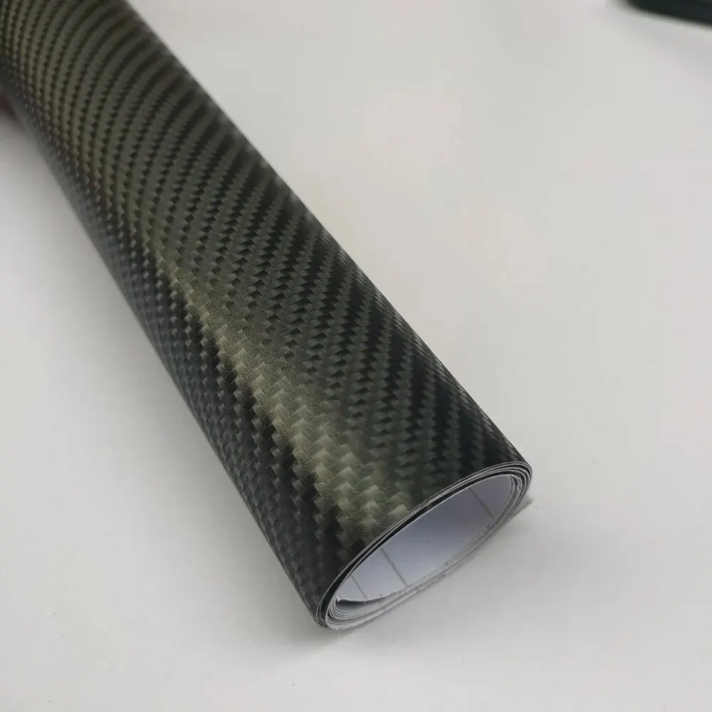 3D 4D 5D 6D Black Carbon Fiber Vinyl Car Wrap Film Waterproof Stickers Console Computer Laptop Skin Auto Motorcycle Access
