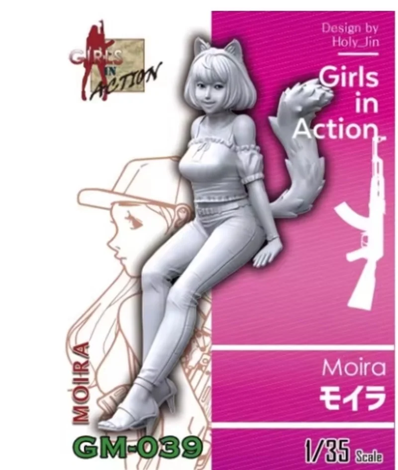 

1/35 Magical Little Fox Sexy Girl Resin Model Figure Micro Miniature 3d Printed White Model Gk Unassembled Unpainted Kit ﻿Toy