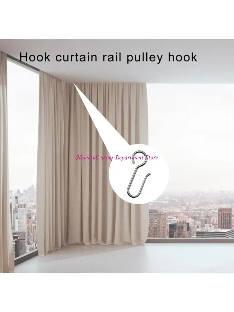 

30Pcs Curtain Track Hooks S Shaped Metal Curtain Hooks Shower Curtain Wire Hooks