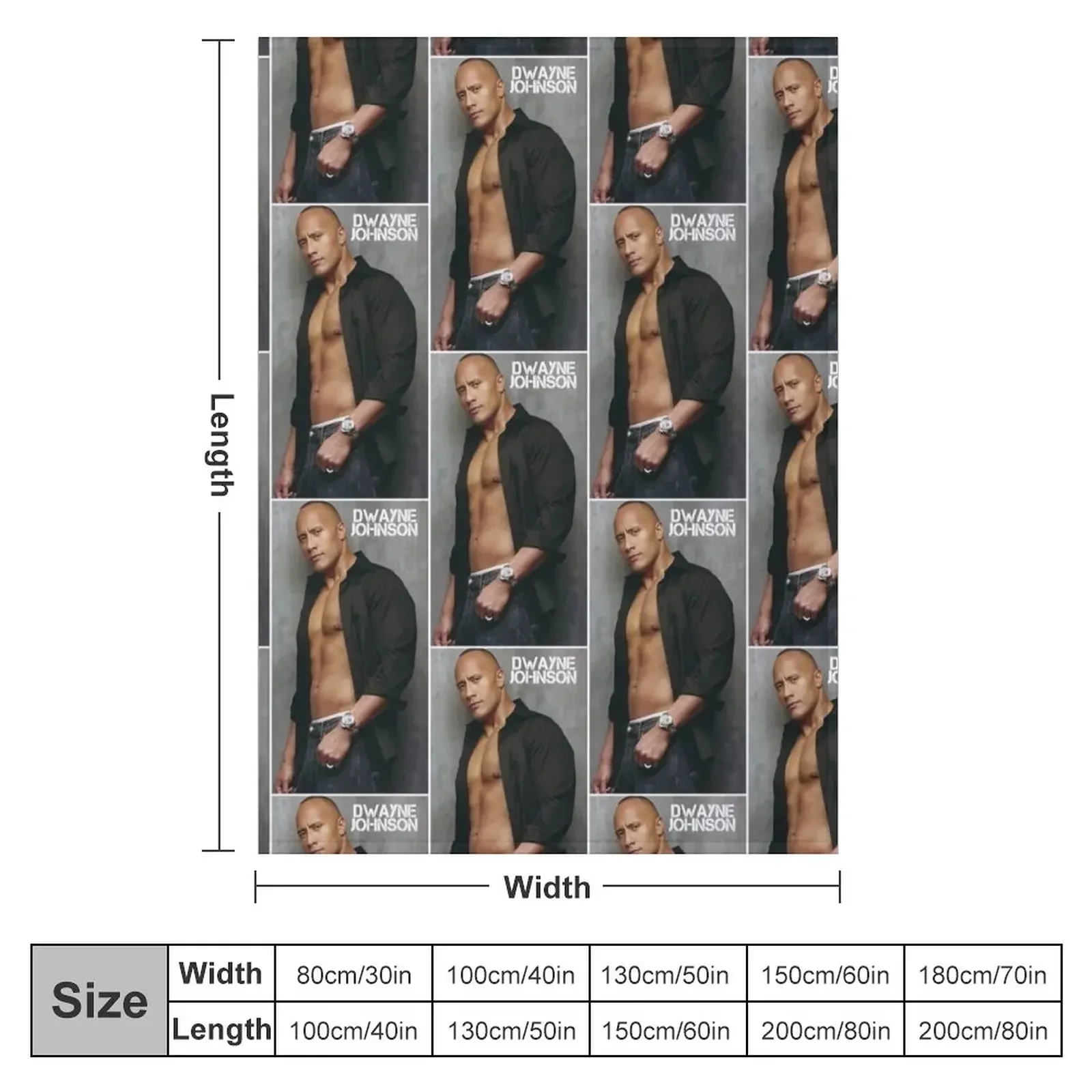 dwayne the rock johnson Throw Blanket Hairy Cute Plaid Blankets