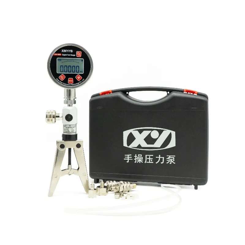 20Bar Portable Hand Held Pneumatic Pressure Calibrator Pump with Suitcaseand Accuracy 0.5%Digital pressure gauge