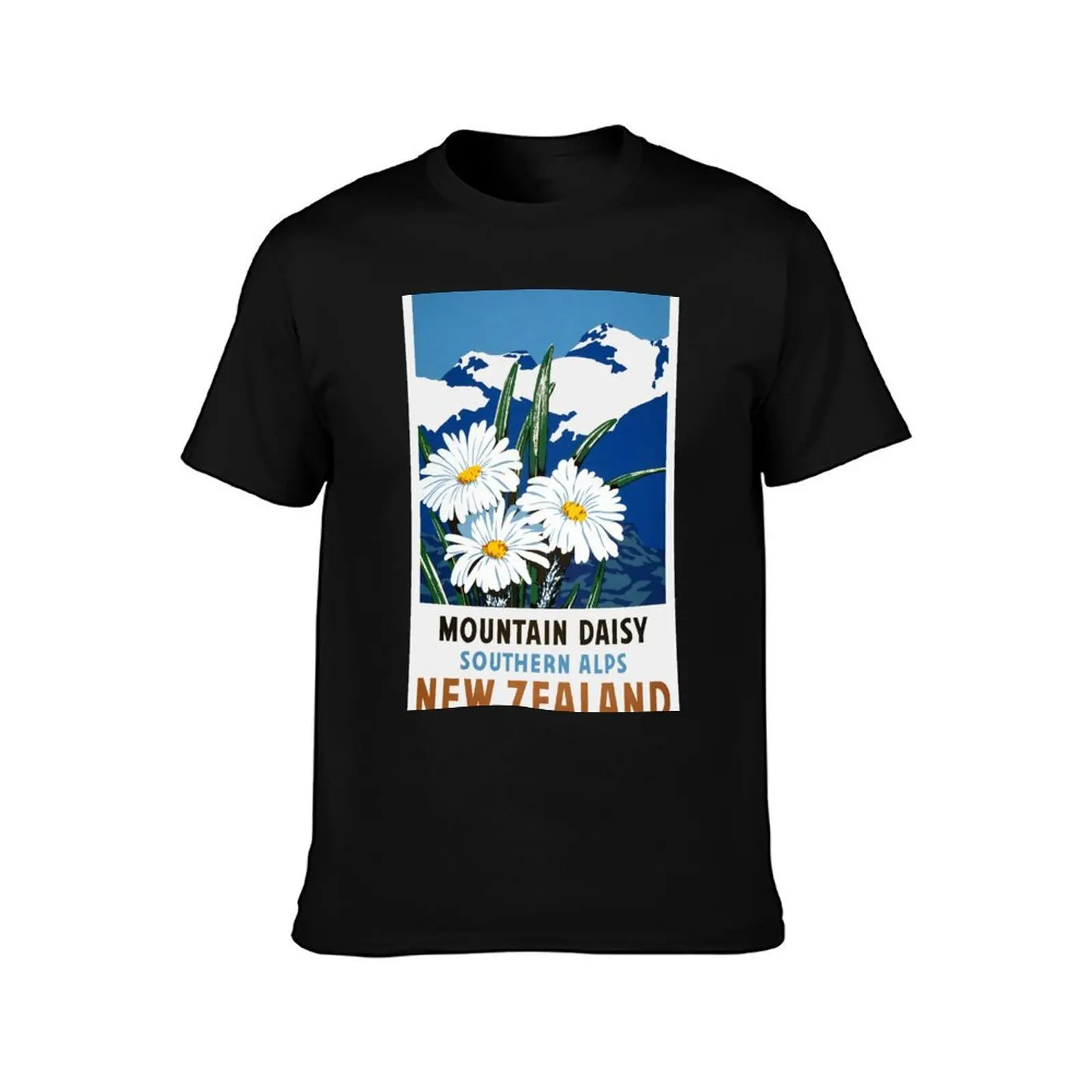 New Zealand Vintage Travel Poster Restored T-Shirt Plus Size Lightweight Tee Shirt T-Shirt