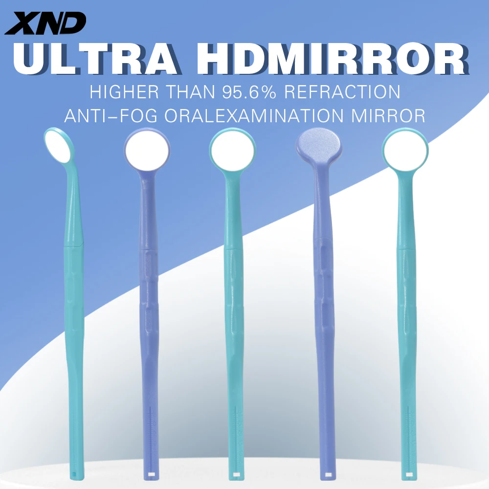 XND 5pcs/Box Dental Single-Sided High-Definition Anti-fog Oral Mirror Nano-hardened Coating Anti-scratch And Autoclavable