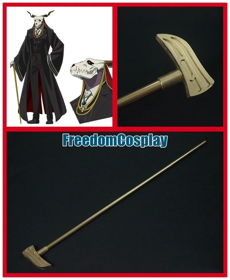 The Ancient Magus' Bride Elias Ainsworth Cosplay crutch magic staff Weapon Prop stick 90CM