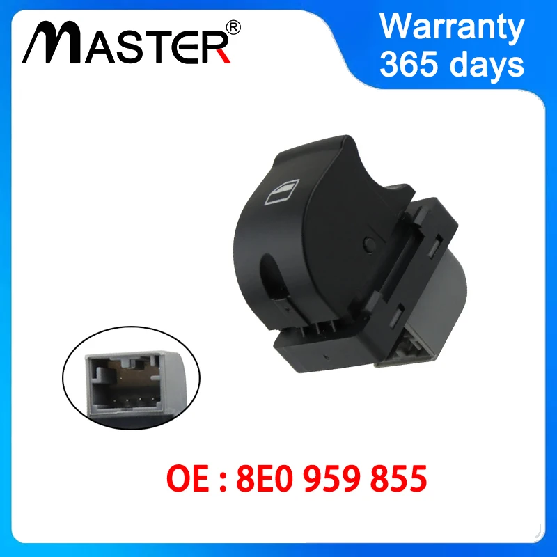 Power Window Control Switch Single Button 4F0959855A 8ED959855 8E0959855 For Audi A4 B6 Audi A4 B7 2003-2008 8E0 959 855 8ED