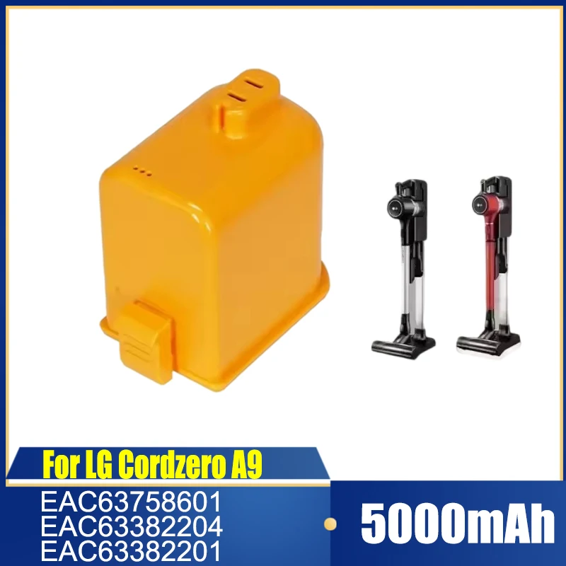 Литий-ионный аккумулятор 25,5 В, 5000 мАч для LG Cord Zero EAC63382204 A9, A9S, P9, A9K-CORE, A9MAX, A9T-Ultra, A9K-PRO, A9N, A9M, A9 Plus