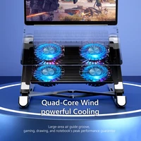 Laptop Cooling Pad with 2/4 Fans Foldable Loptop Support RGB Silent Gaming Laptop Cooler Fan 7 Height for 11-17.3 Inch Laptops - Image 2