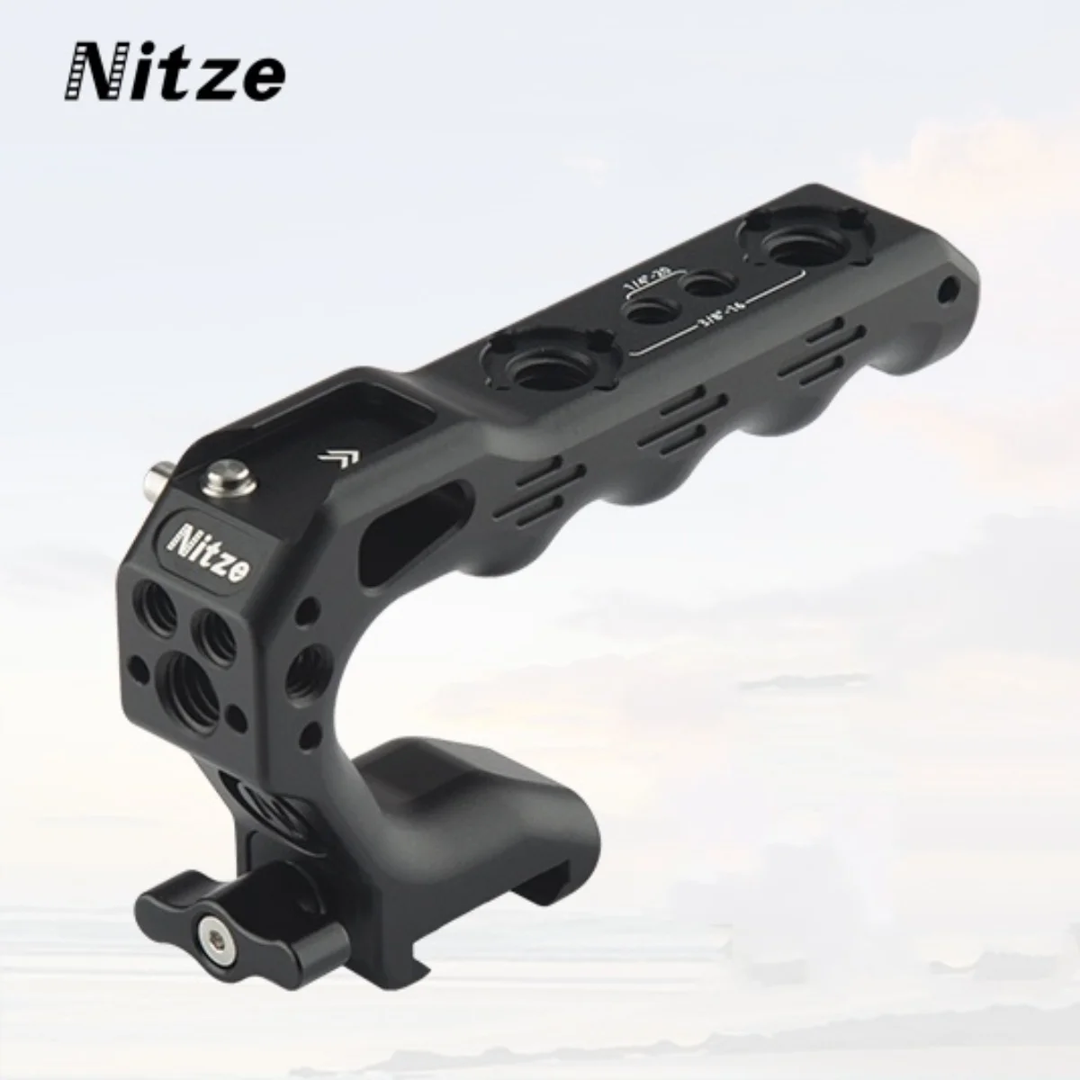 

Nitze Lightweight Camera Top Handle Grip NATO Clamp Locating Holes Cold Shoe Mount-PA28M-D1