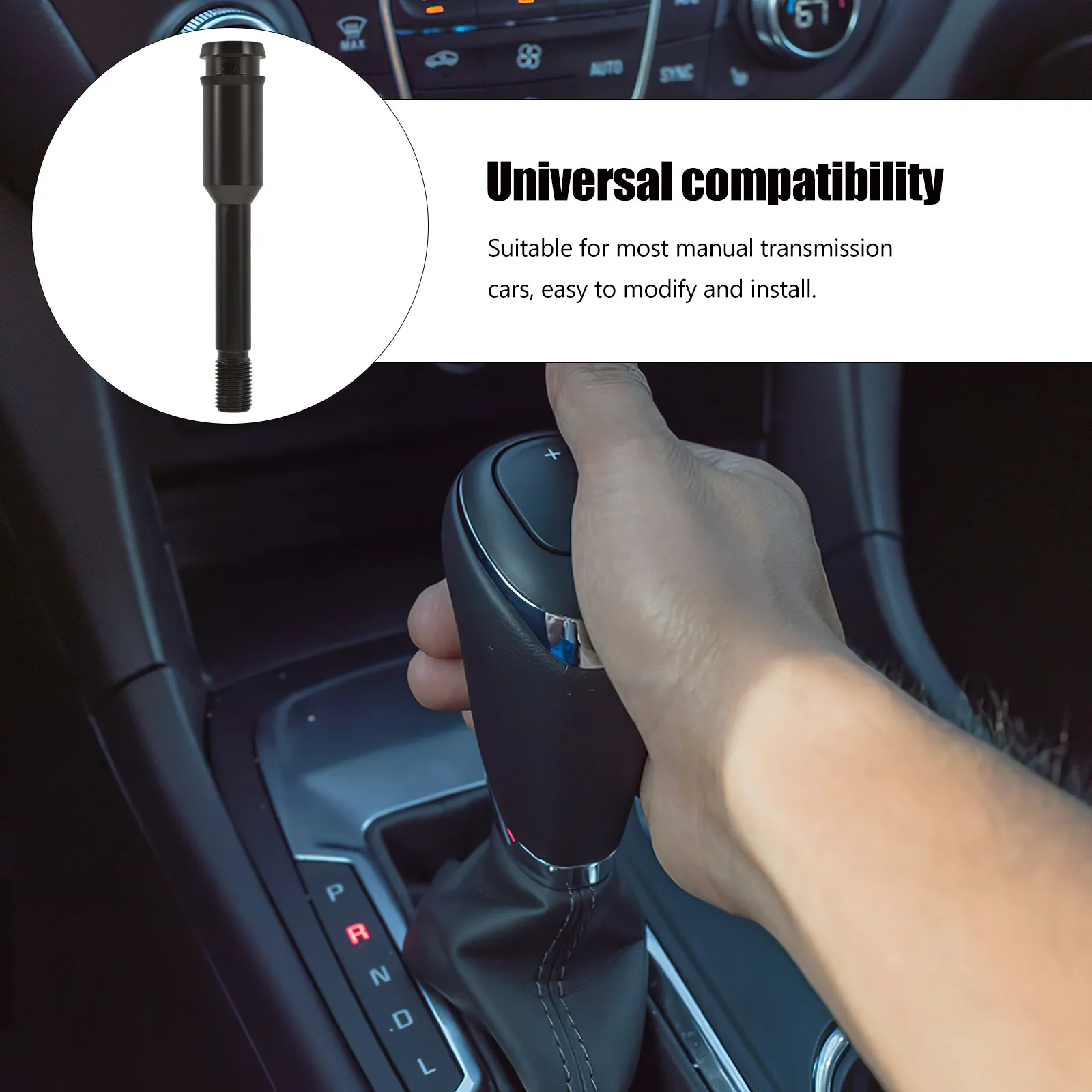 

Shift Lever Extension Manual Gear Knob Extended Length Gear Shifter Lever Aluminum Alloy for Car Truck Enhanced Control