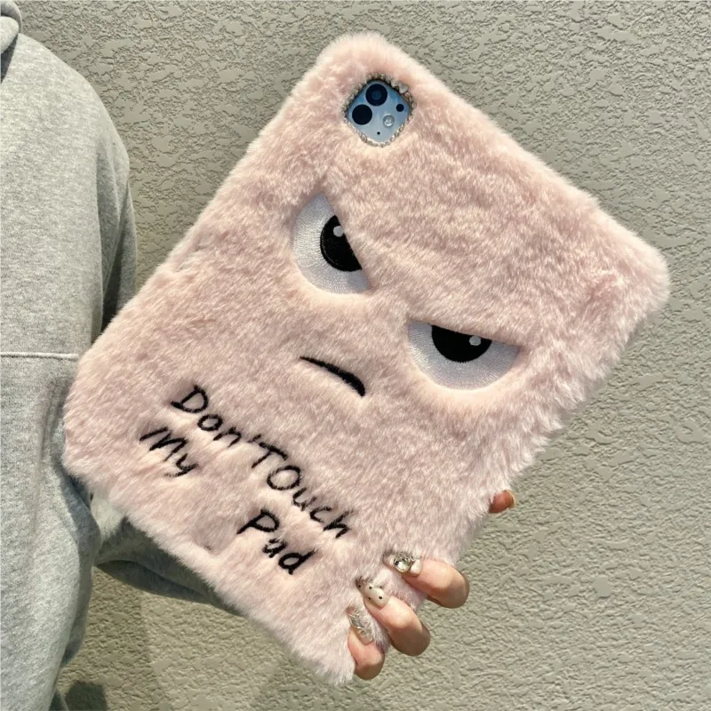 

Emoticons with Pencil Holder Plush Fluffy Tablet Case for Vivo Pad 11in Air 11.5in Vivo Pad2/3/5 12.1in Pad3Pro/5Pro 13in Cover