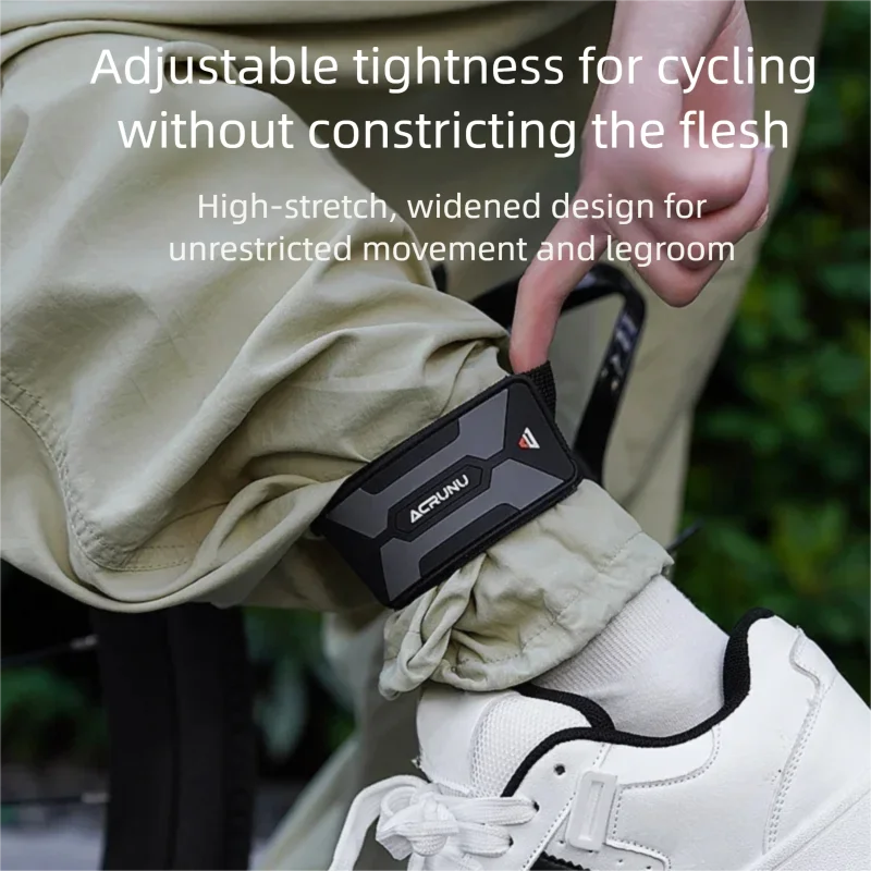 Wide Reflective Elastic Bike Leg Strap Anti Chain Pant Cuff Band MTB Road Bicycle Night Cycling Outdoor Safety Binding Belt