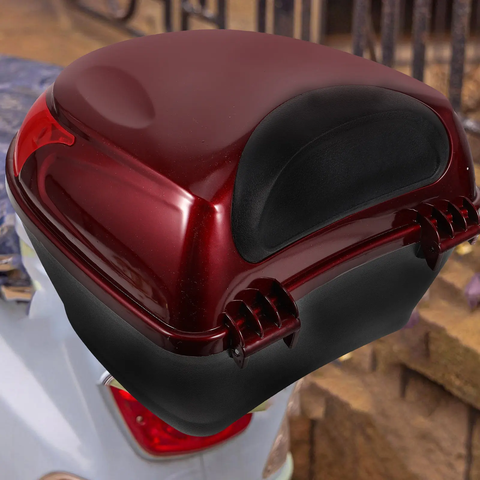 

1Set Motorcycle Tail Box Plastic Wear Resistant Saddle Storage Box Holder Backseat Case Tools Organizer Multipurpose